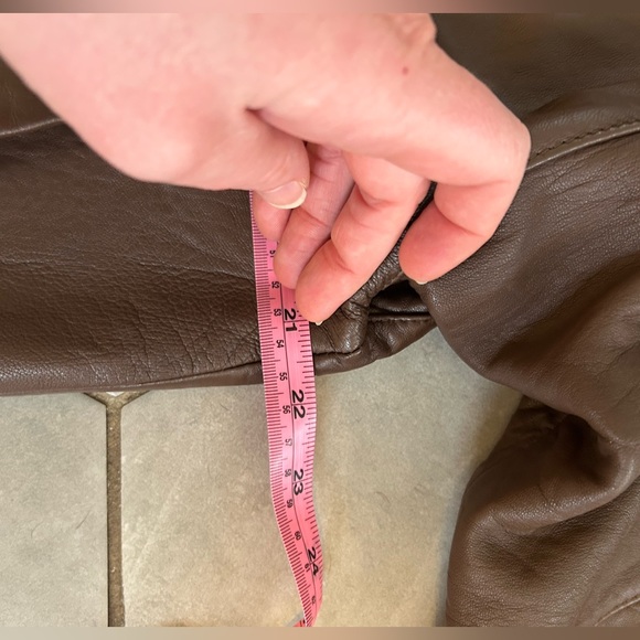 Johnathan Paris Leather Dark Brown Women's swing coat size Large - Picture 8 of 9